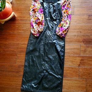 Small Shein Long Dress with Floral Long Sleeves